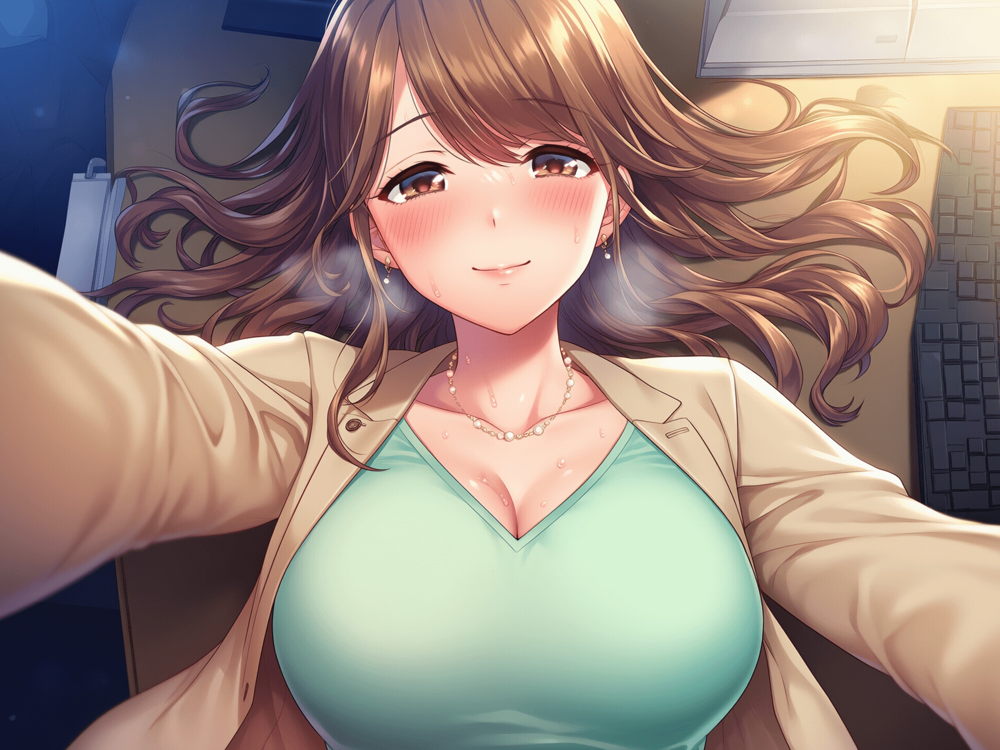 【KU100】秘密の残業シリーズ～白石まりか編～母性高め上司のよちよちエッチ「ちゅぱちゅぱ出来て偉いでちゅね～♡」 画像1