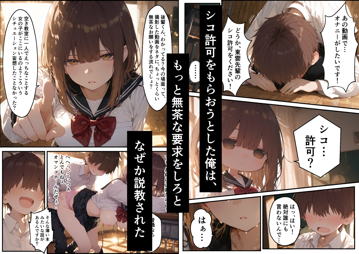 東雲姉妹の場合 - シコ許可もらおうとしたら、えっちな展開になる話 サンプル 2/10