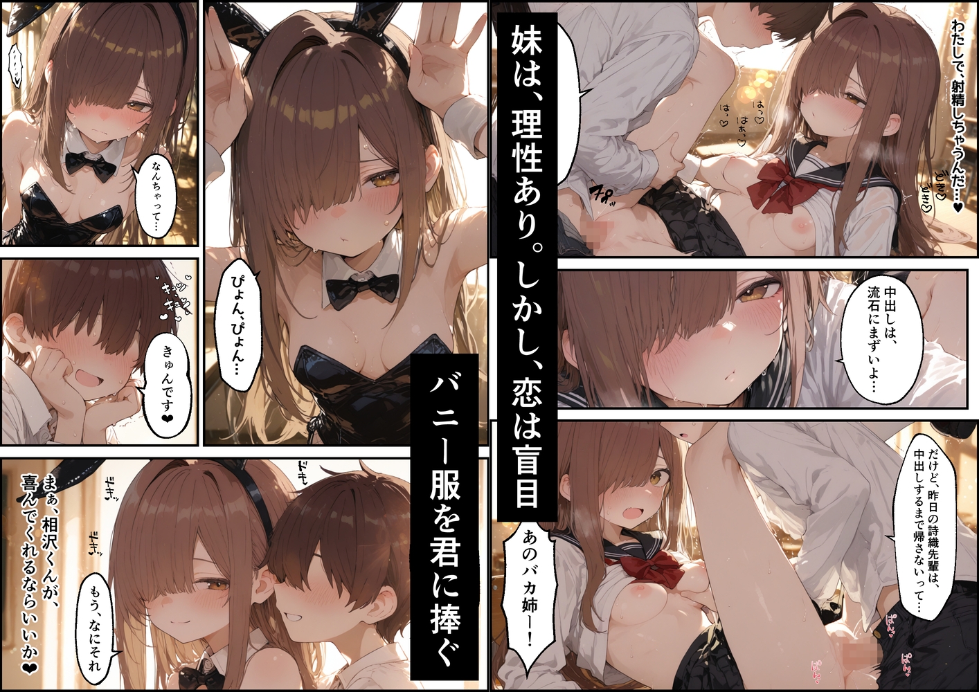 東雲姉妹の場合 - シコ許可もらおうとしたら、えっちな展開になる話 サンプル 8/10