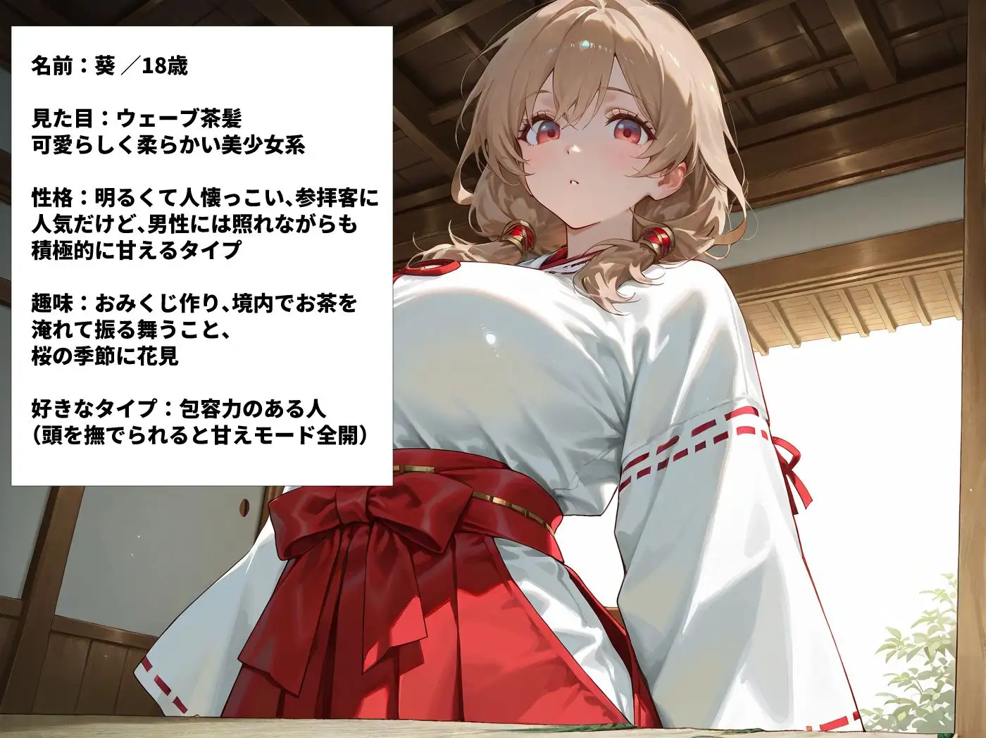 爆乳巫女さんを神聖な寺部屋でハメまくった一部始終 サンプル画像 4