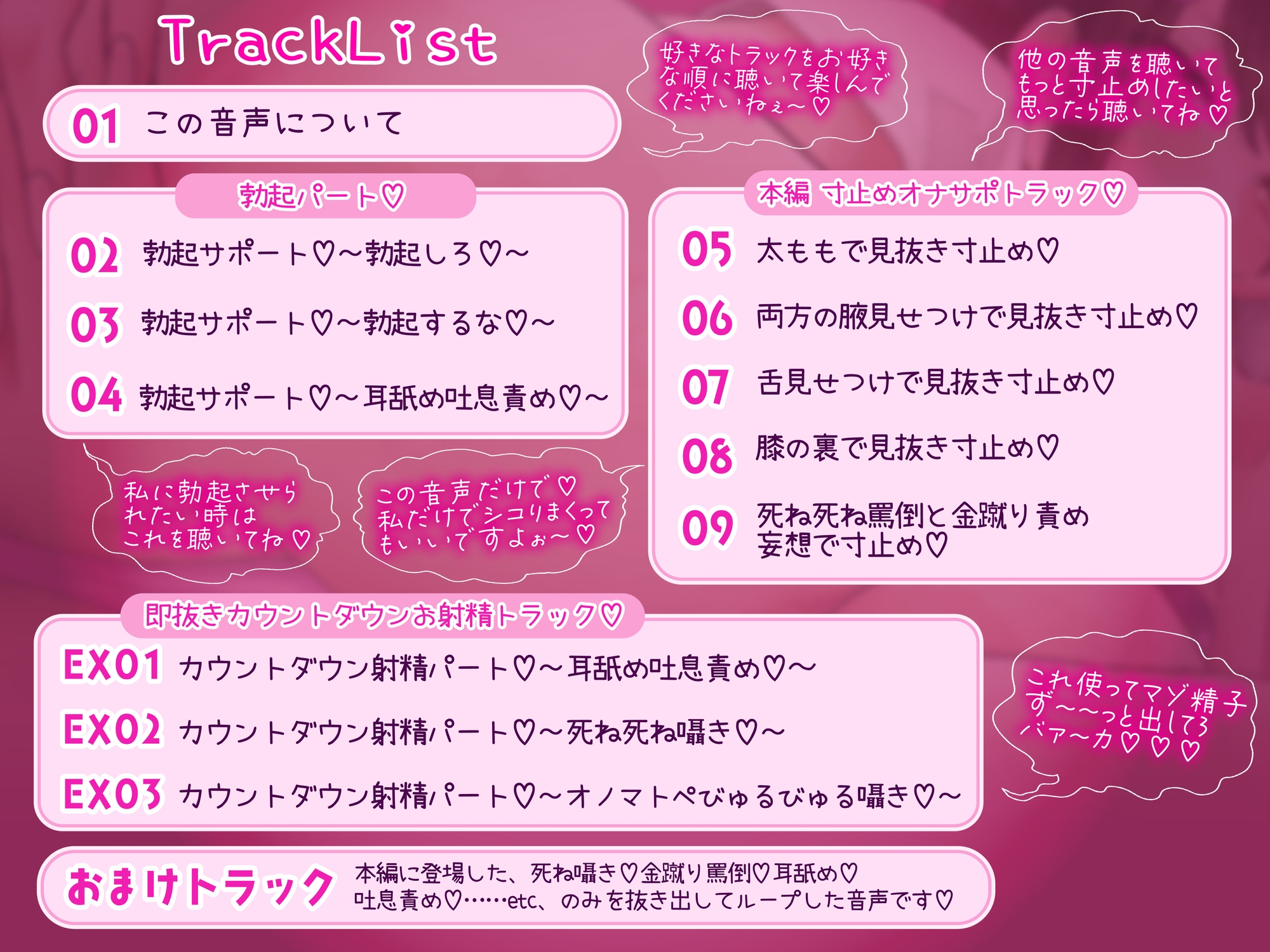 【CGイラスト集65P特典付き♡】短時間でサクッと見抜き寸止めオナニーができちゃうマゾ向けオナサポ音声集♡～私でシコってろ♡このド変態マゾ♡♡♡～ 画像4