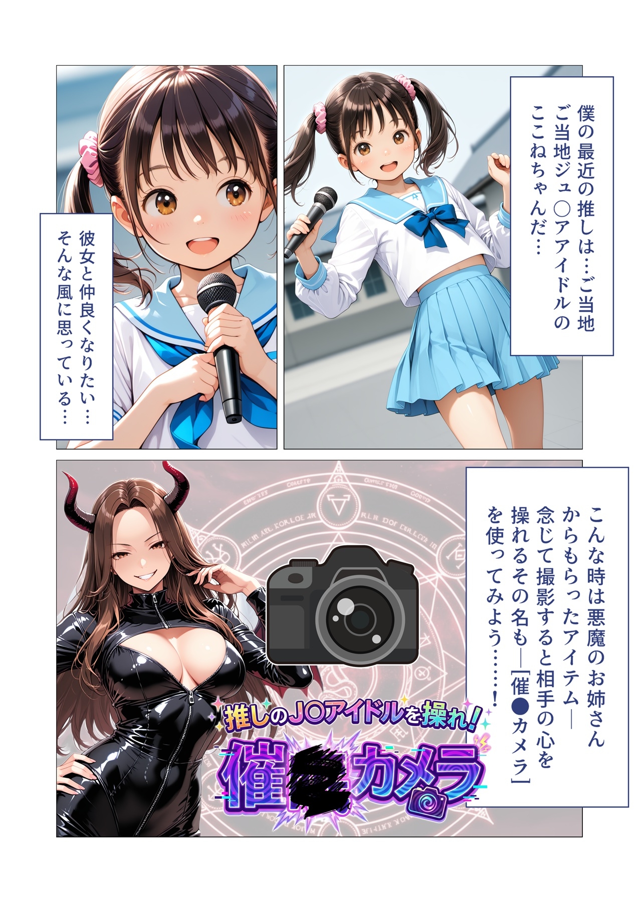 推しのジュ〇アアイドルを操れ！催〇カメラ サンプル 1/4