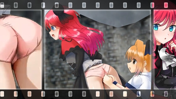 【動画】お嬢様が百合少女にカンチョーされる