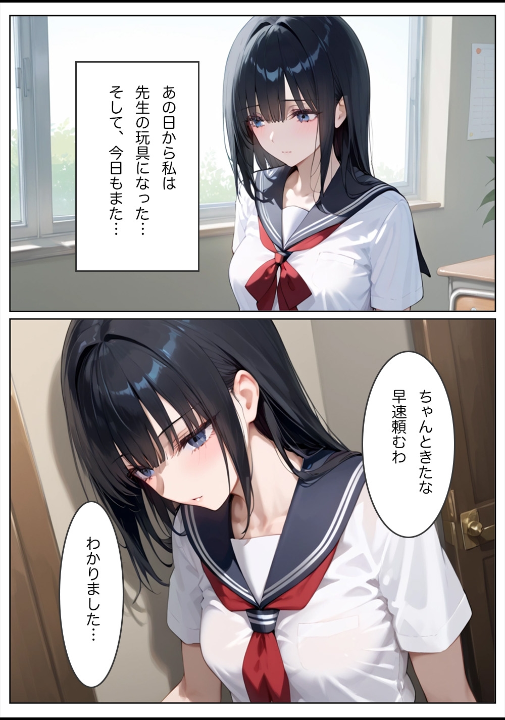 【続】弱みを握られ 変態教師の玩具にされた優等生 サンプル 1/3