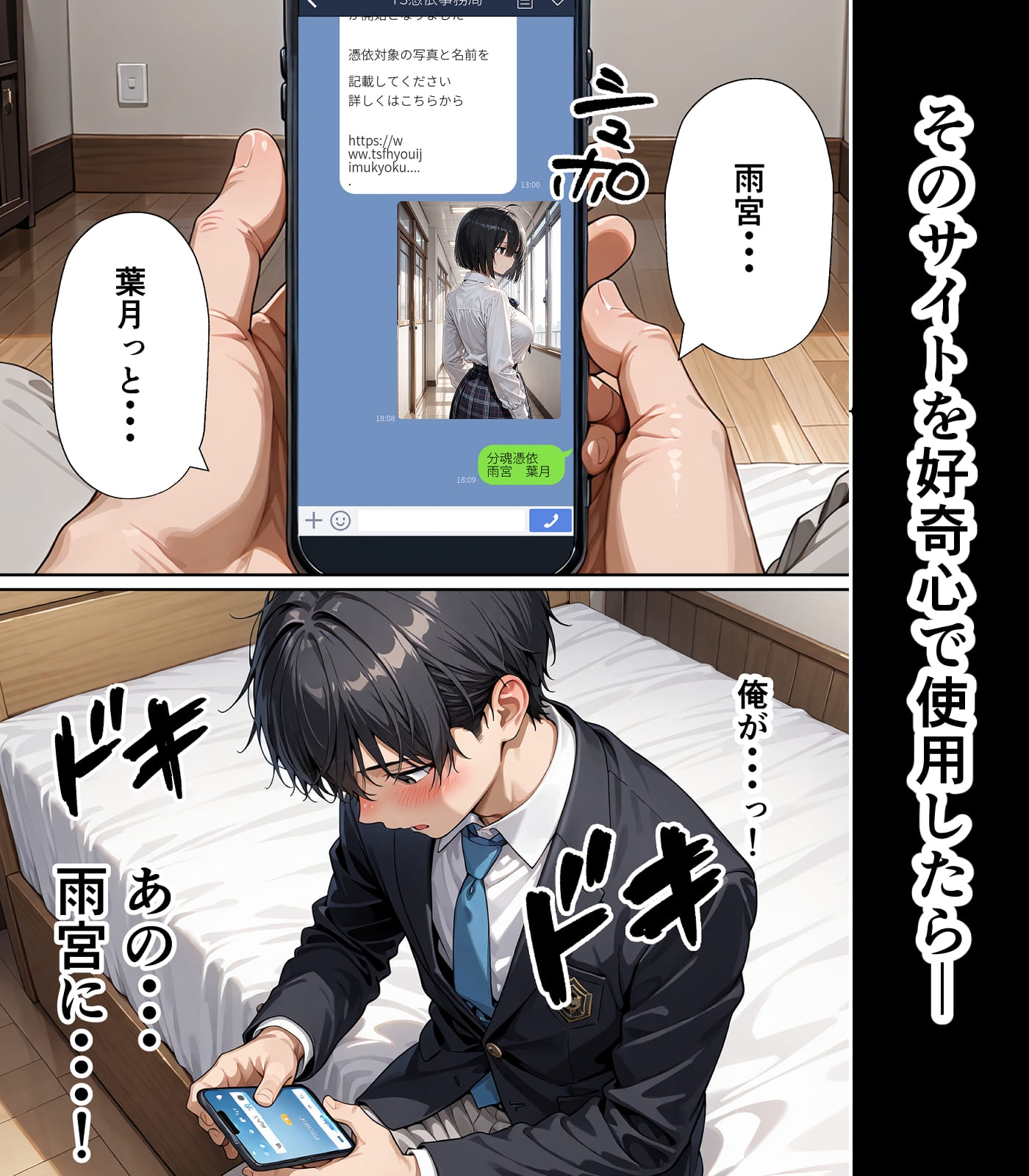 学園憑依I ジト目優等生に分魂憑依して、ひとつになるまで サンプル 3/6