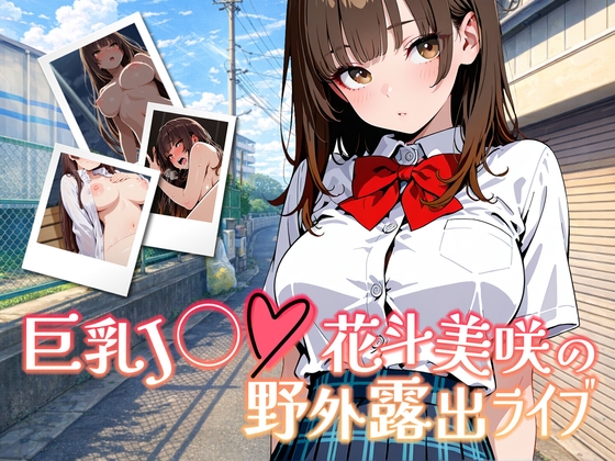 巨乳J◯花斗美咲の野外露出ライブ