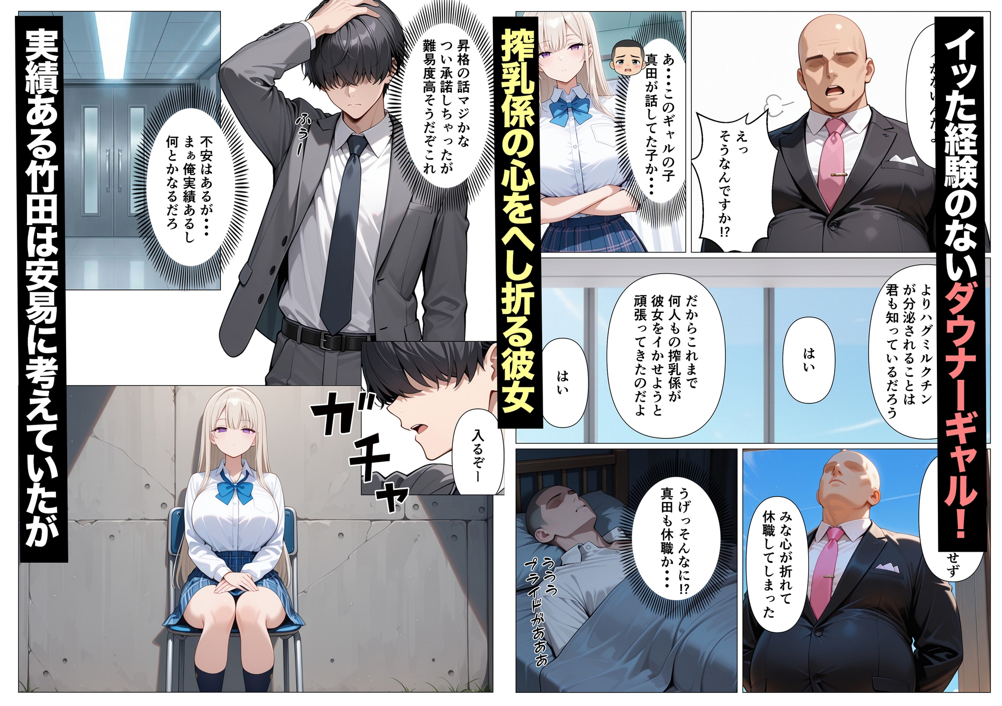 神乳ダウナーギャルの専属搾乳係に選ばれたのは僕でした サンプル 3/9