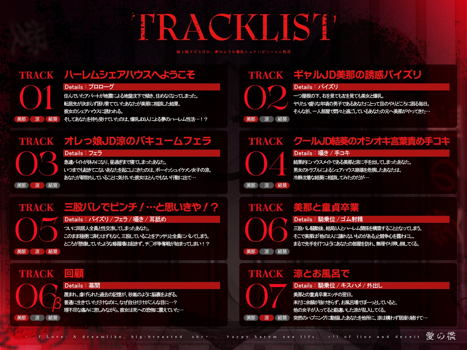 ✨発売開始から14日間は早期購入特典付き✨【✅1周年記念✅ロング作品】愛の檻~嘘と偽りだらけの、夢のような爆乳シェアハピハーレム性活~【KU100収録】 画像6