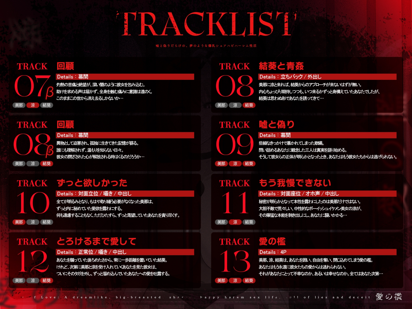 ✨発売開始から14日間は早期購入特典付き✨【✅1周年記念✅ロング作品】愛の檻~嘘と偽りだらけの、夢のような爆乳シェアハピハーレム性活~【KU100収録】 画像7