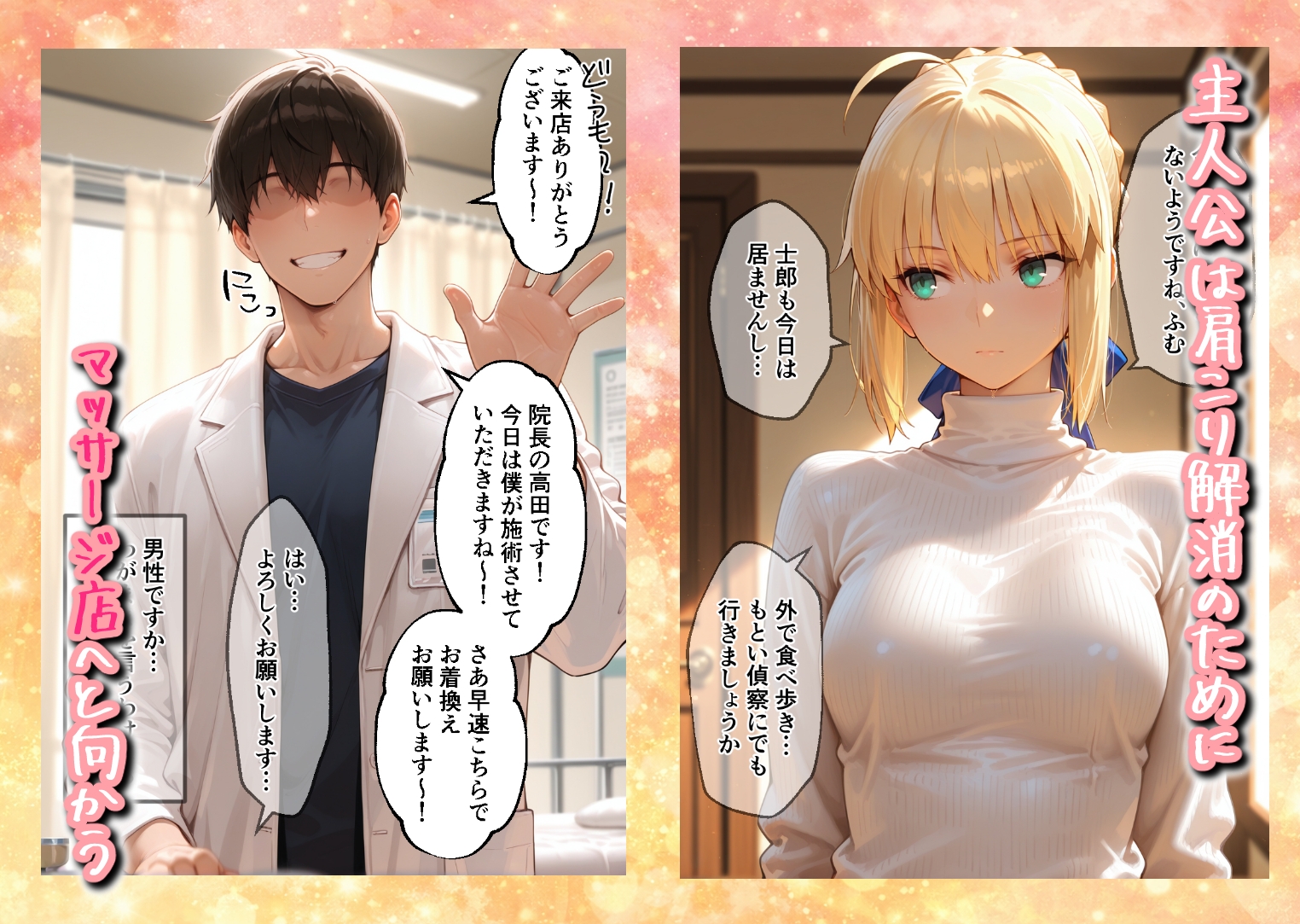 媚薬入りアロマで子宮にキス「先生、これってマッサージですか?」無謀にもイかされまくる話～騎士王編～ サンプル 1/5