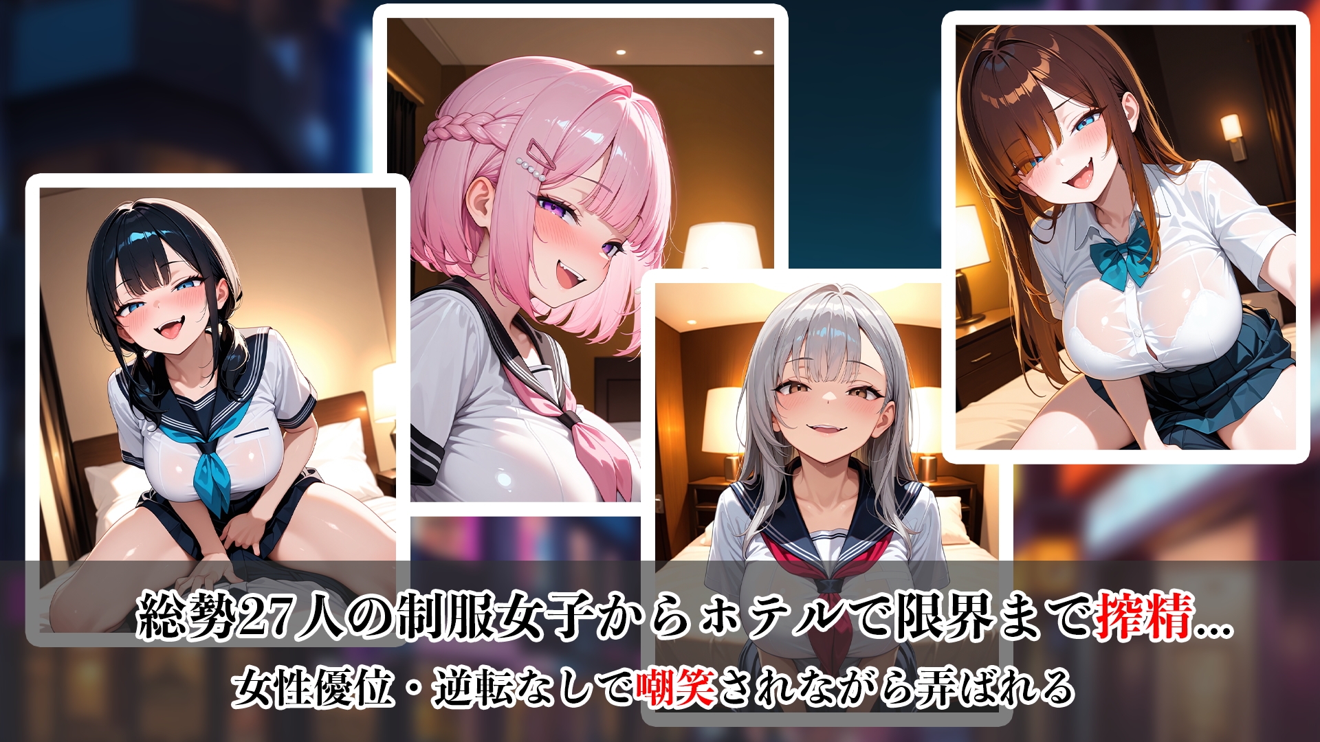 年下制服女子の秘密支配 ～夜のホテルで惨めに搾り尽くされる快楽地獄～ サンプル 1/10