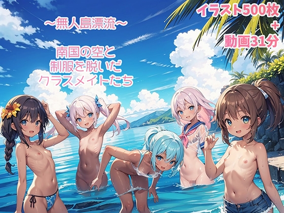 ～無人島漂流～ 南国の空と制服を脱いだクラスメイトたち