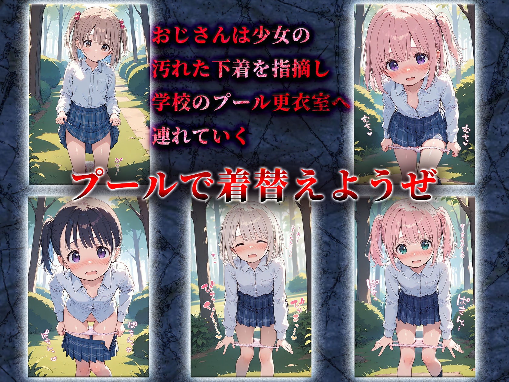 放尿現場を清掃員に撮られて…水着姿の少女が学校プールで無責任種付けされて快楽堕ち サンプル 4/10