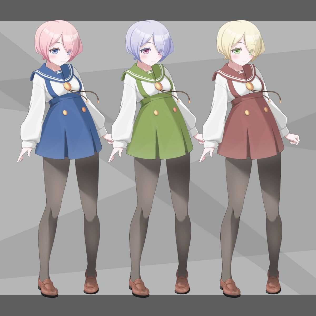 【立ち絵素材】セーラー少女<C>【3色セット】 サンプル2