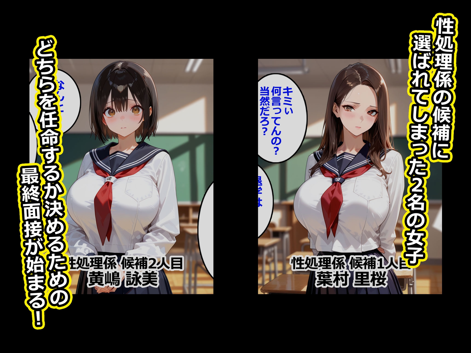 爆乳女子校生！性処理係を決める最終面接は教師が相手の実技 サンプル 1/5