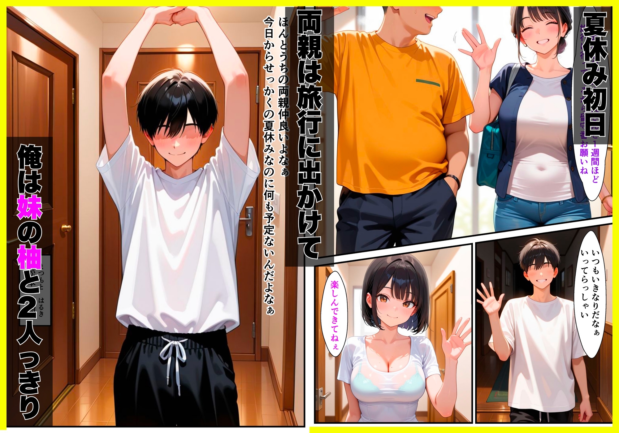 両親不在の夏休みに俺のこと好きすぎる妹に童貞卒業されて濃厚中出しセックスした話 サンプル 1/8