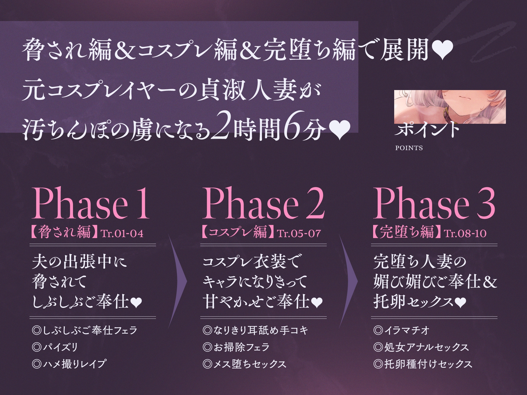 ✅3/16まで限定8特典!✅元コスプレイヤーの人妻が夫以外のチンカス汚ちんぽに堕とされちゃうお話♡【KU100】 画像5