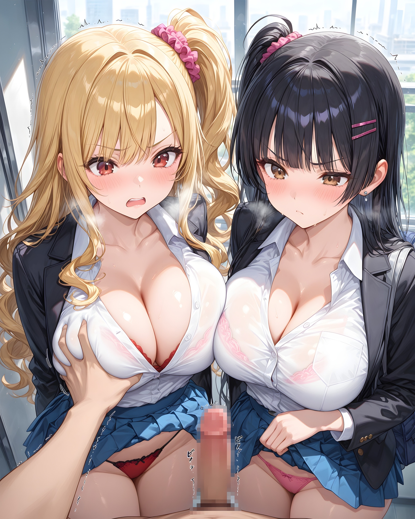 超ミニスカ女学園7〜パンツ丸見えのギャルJK達にセクハラしたり、ぶっかけたり、チ〇ポのお世話してもらうイラスト集〜 サンプル 5/10