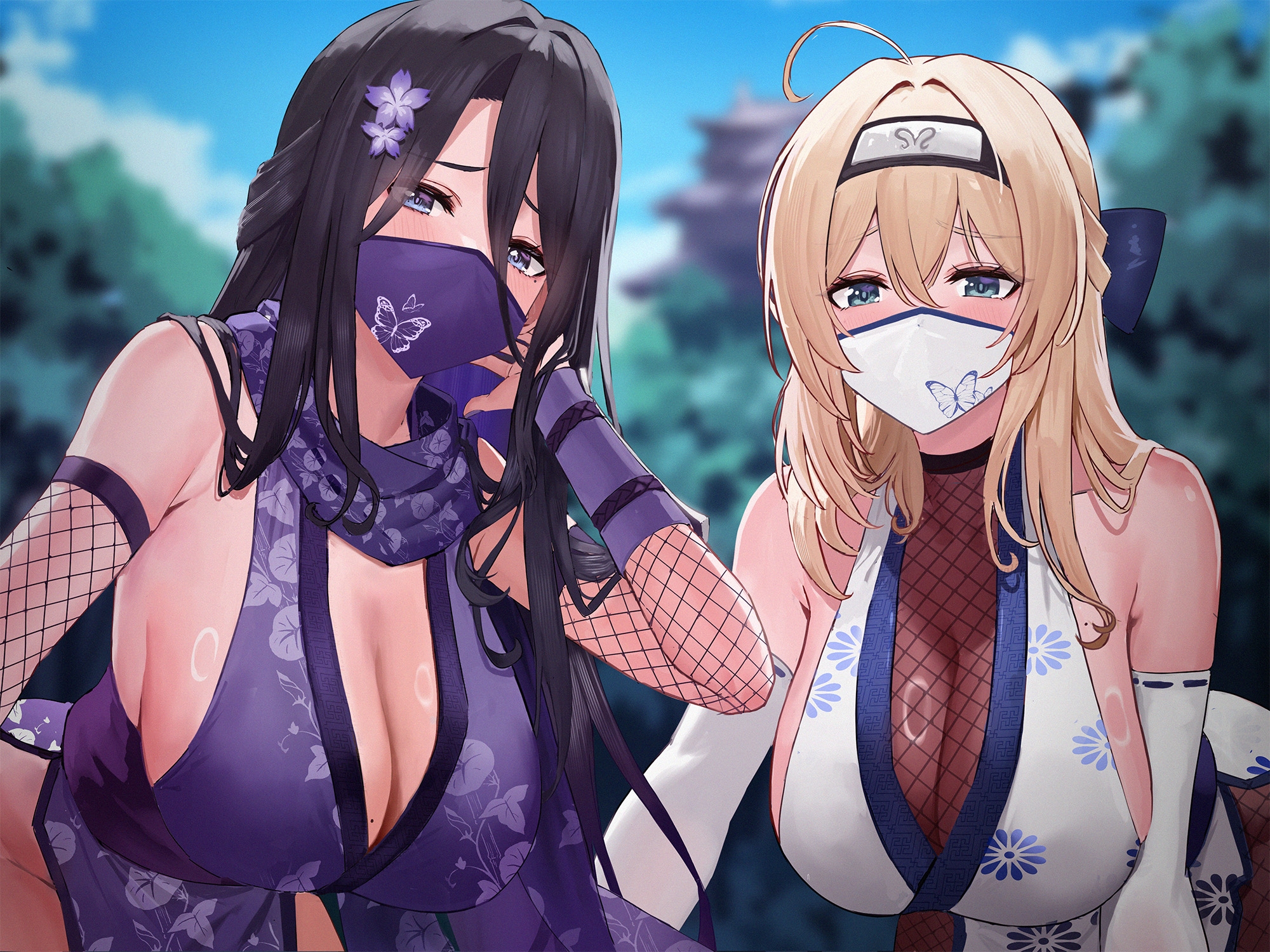 ✅ドスケベ差分付き✅【全編ぐっぽり両耳奥舐め】お耳がバグるまで出られない忍びの森～忍びの森に迷い込んでしまったあなたがドスケベWくノ一に耳穴調教される日常～ 画像4