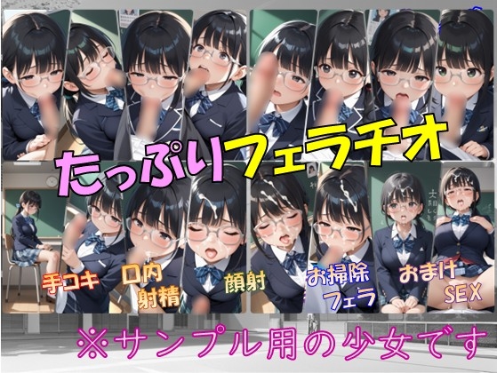 私立吹痴学園性活日記 -金髪メガネちゃん フェラチオ編- サンプル 1/9
