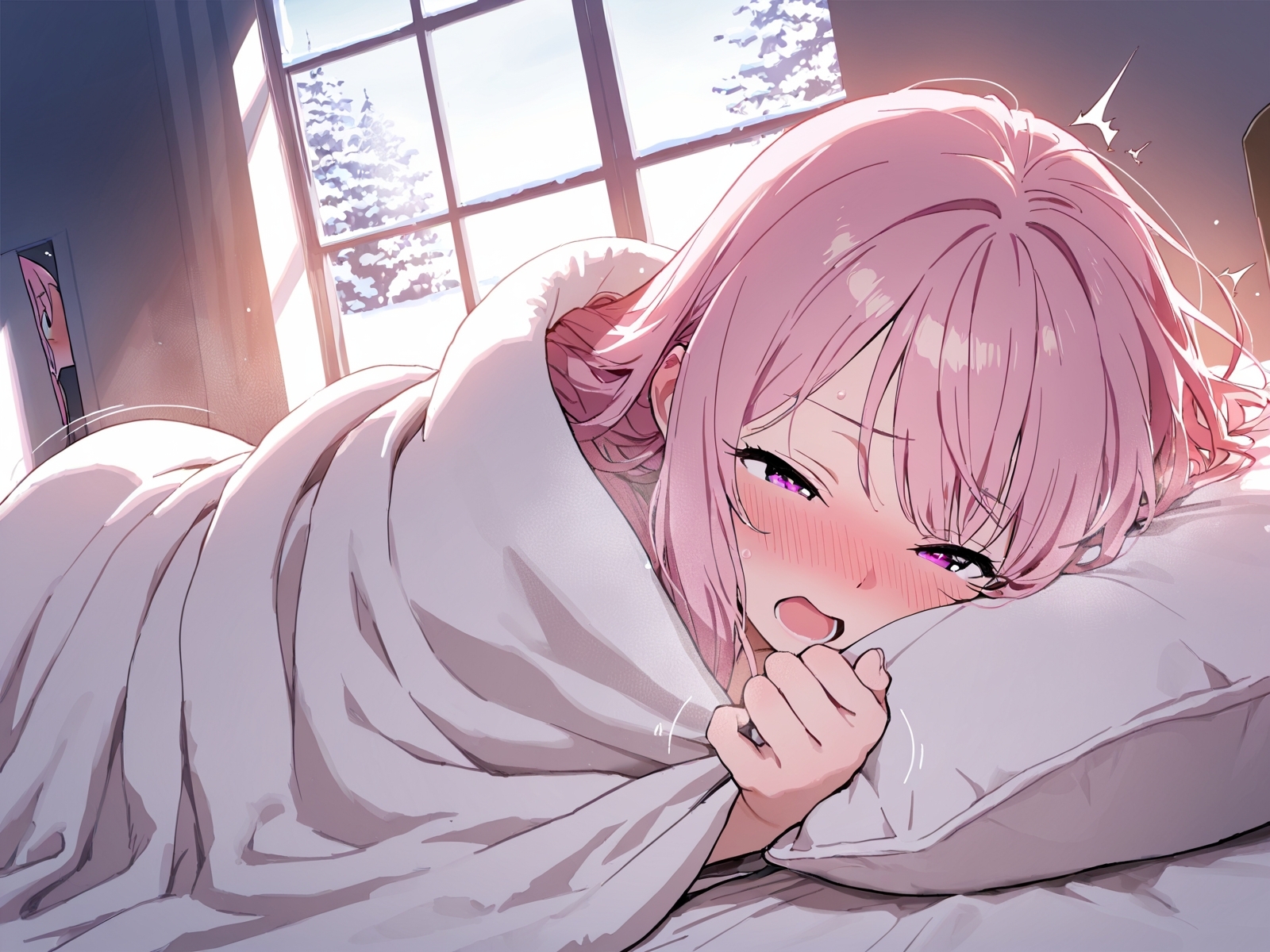 【オナニー実演】朝からオナニーしちゃった～朝からエッチなことする女の子は嫌いですか? 画像1