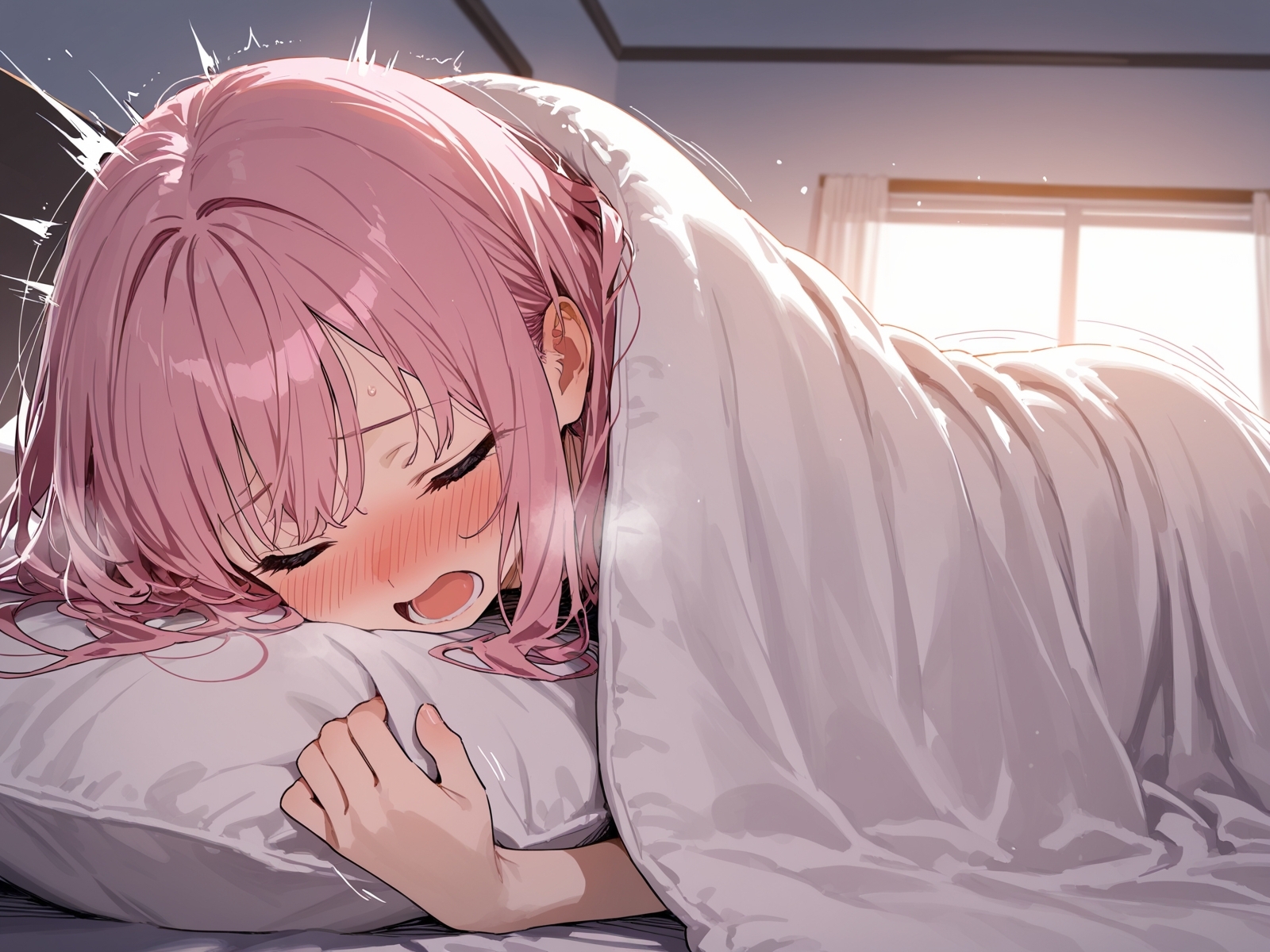 【オナニー実演】朝からオナニーしちゃった～朝からエッチなことする女の子は嫌いですか? 画像2