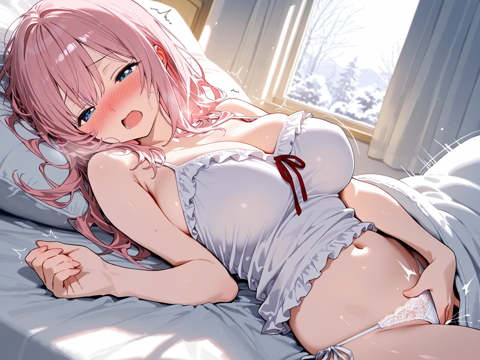 【オナニー実演】朝からオナニーしちゃった～朝からエッチなことする女の子は嫌いですか? 画像4