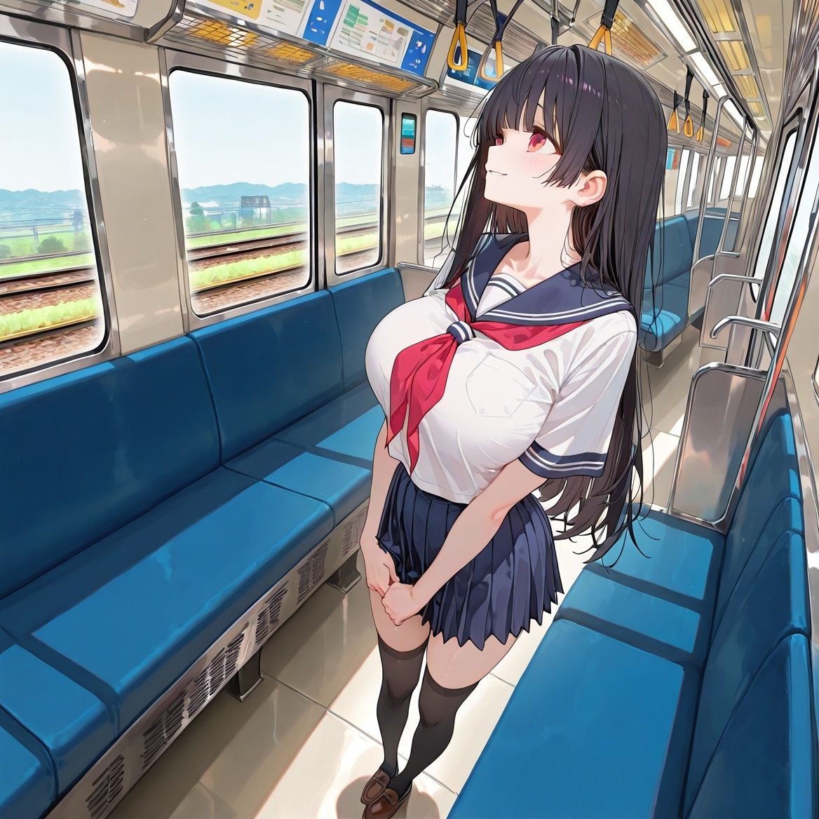 黒髪ロング JKの Hイラスト集250枚 サンプル 1/9