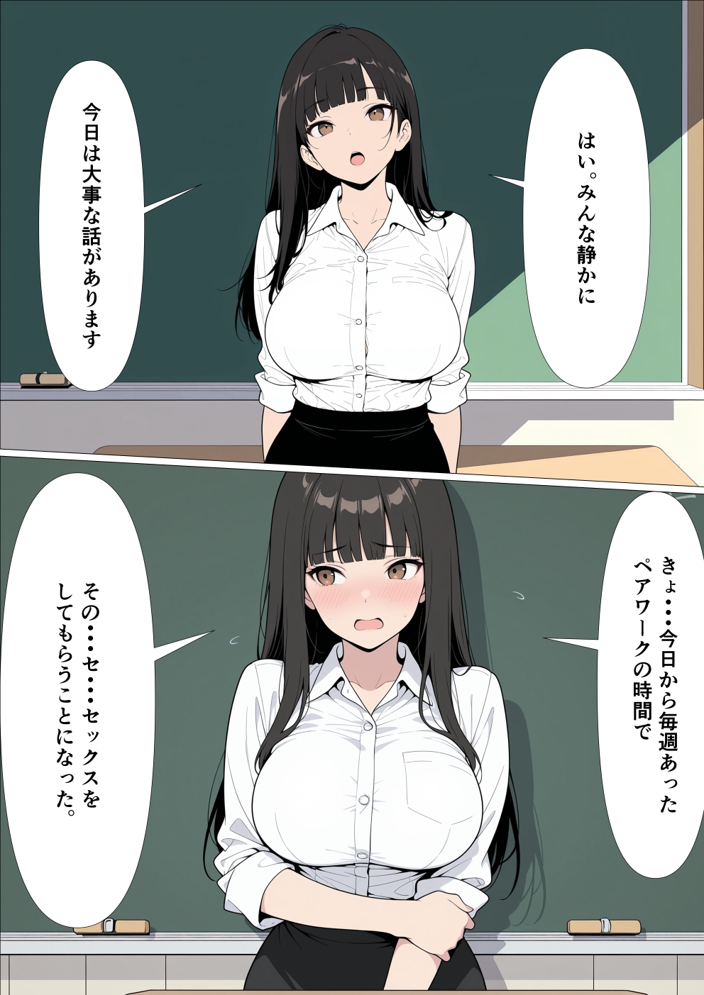 【セリフ付き】ペアワークはセックスです！ サンプル 1/9