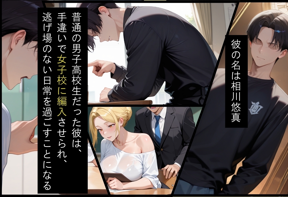 間違って女子校に入学したらムチムチ女子校生に毎日中出しを要求される学園生活～総集編02～ サンプル 2/10