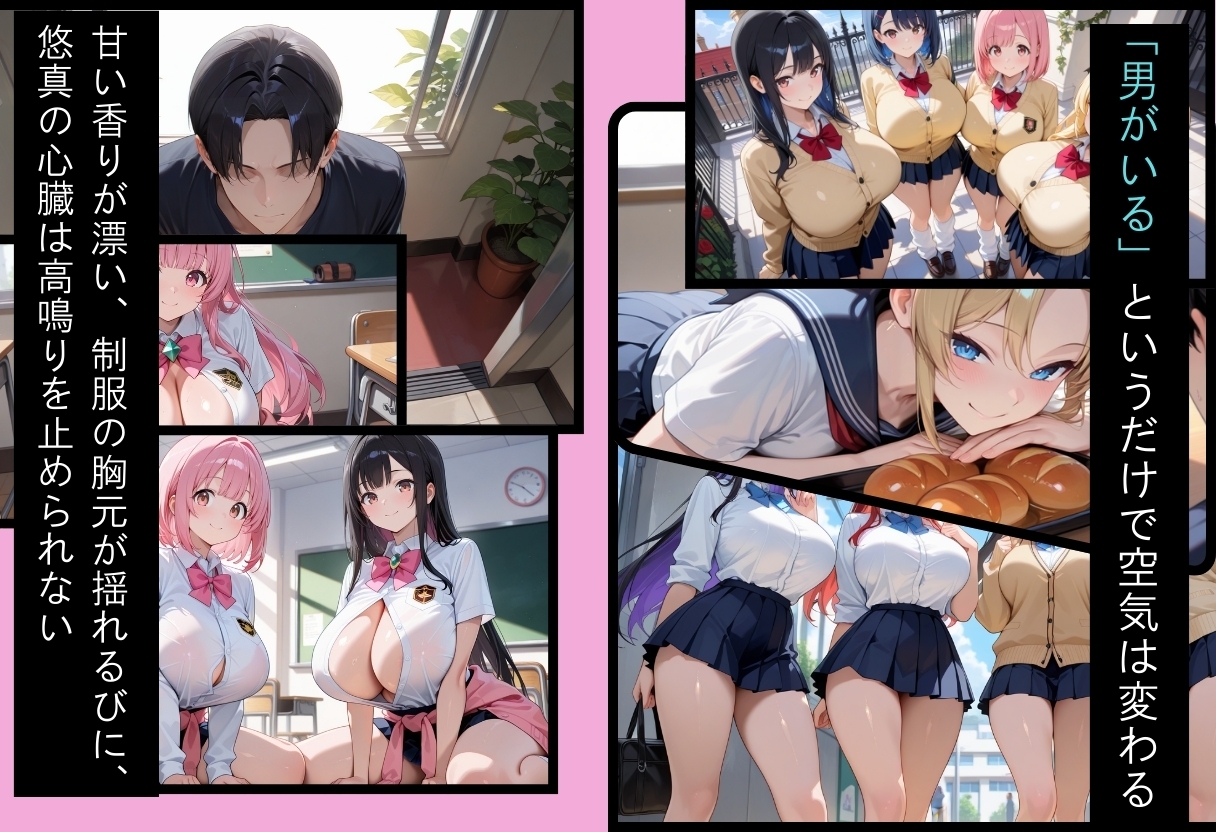 間違って女子校に入学したらムチムチ女子校生に毎日中出しを要求される学園生活～総集編02～ サンプル 4/10