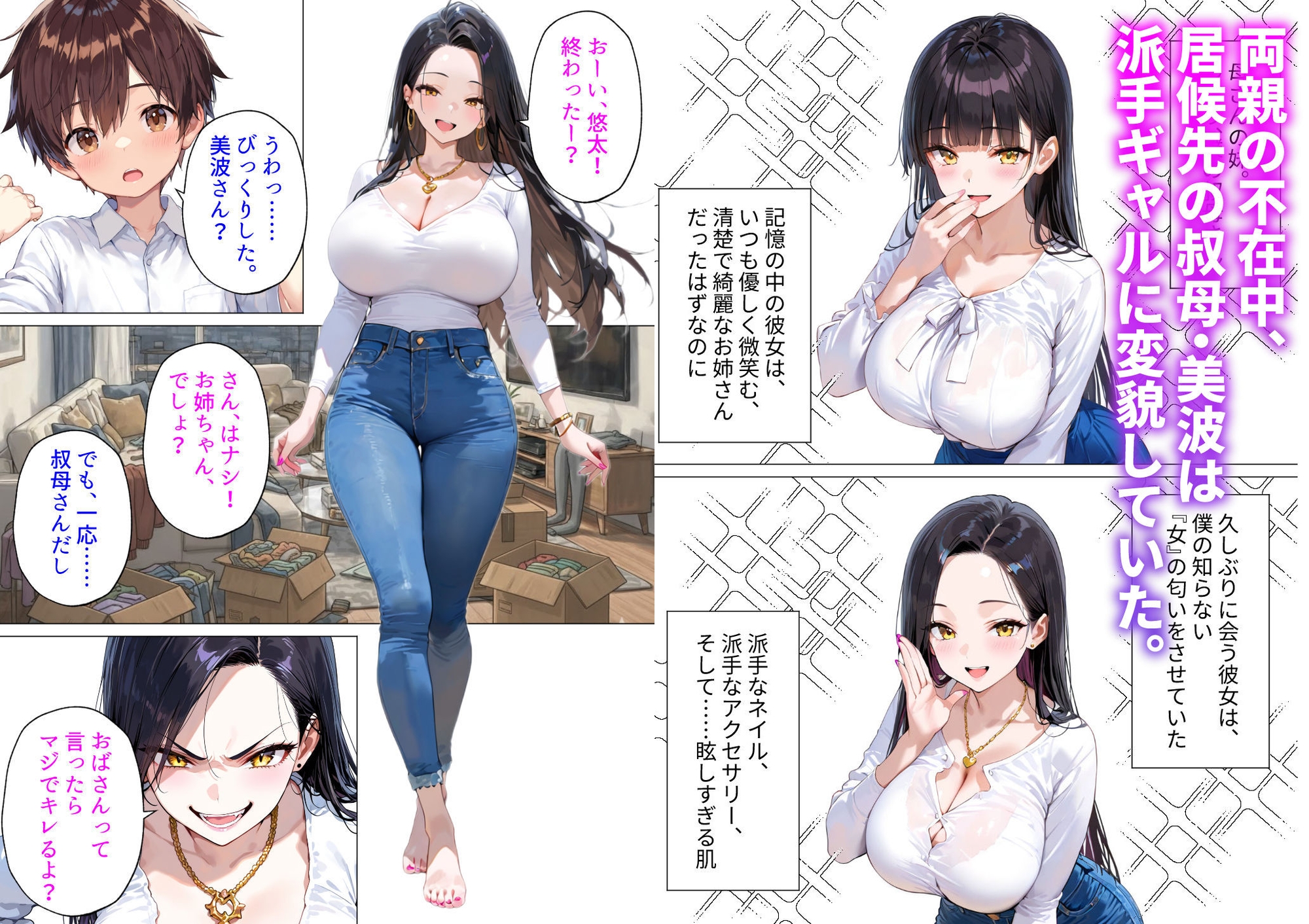 叔母ギャル種付けホームステイ ～排卵日、僕の種で満たされる子宮～ サンプル 1/10