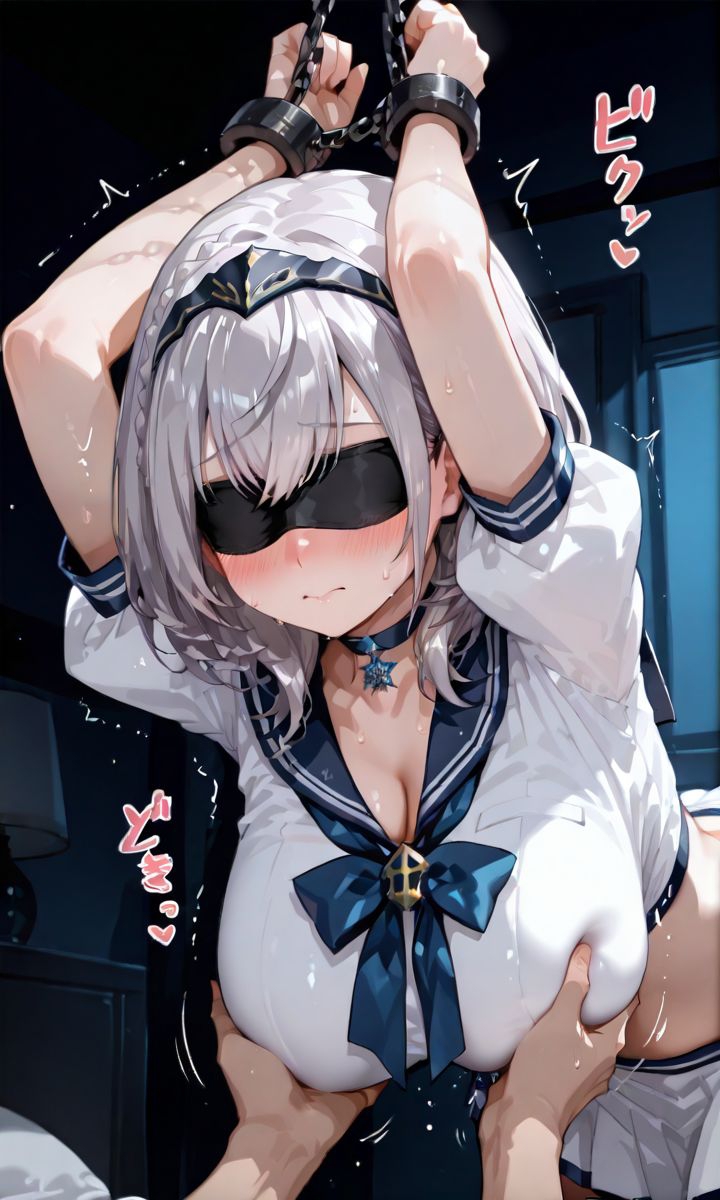 目隠し拘束エッチ 白銀ノ〇ル サンプル 2/10