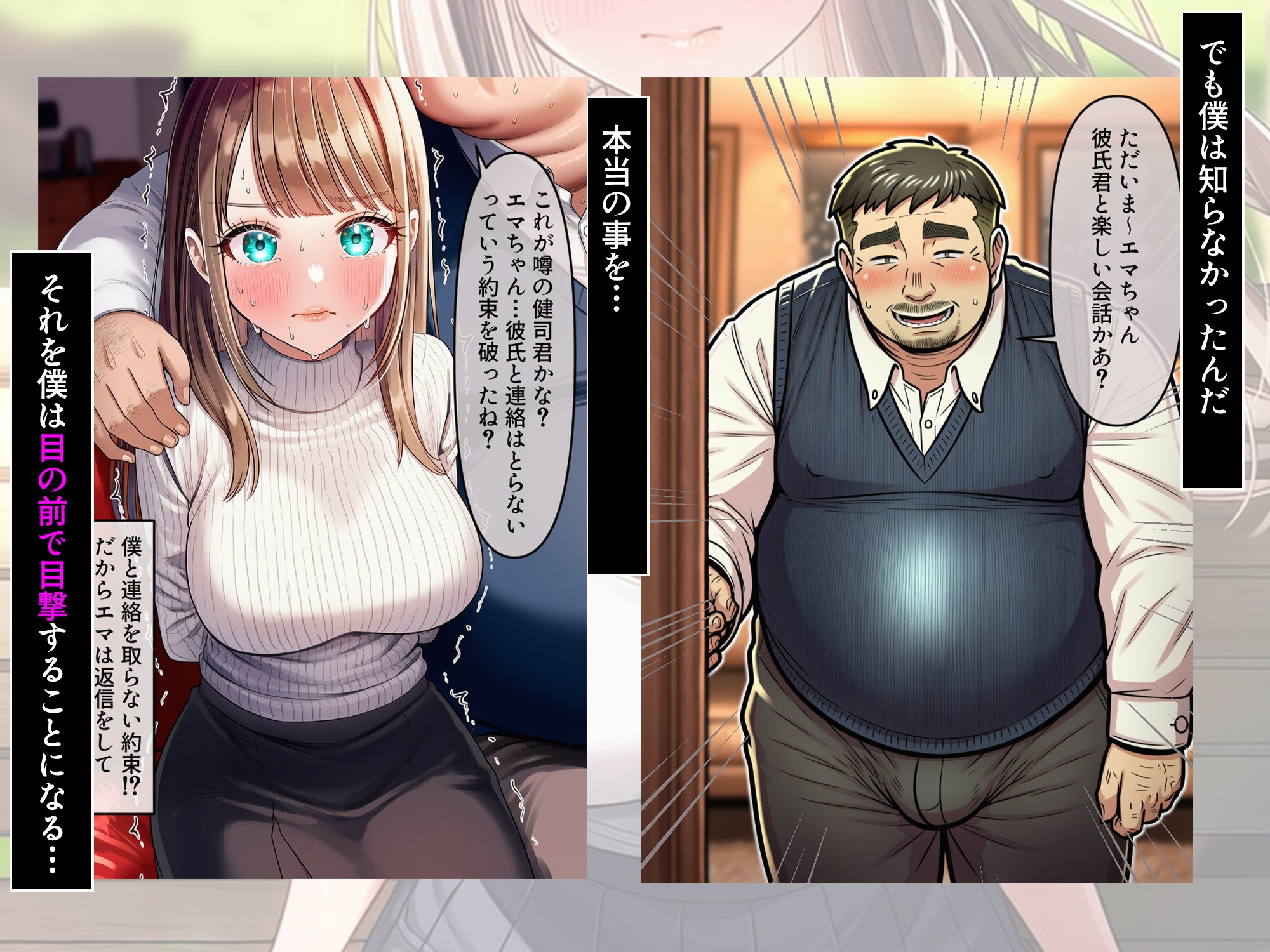 ターコイズアイズの巨乳ハーフ彼女がおじさんに寝取られた話 サンプル 6/10