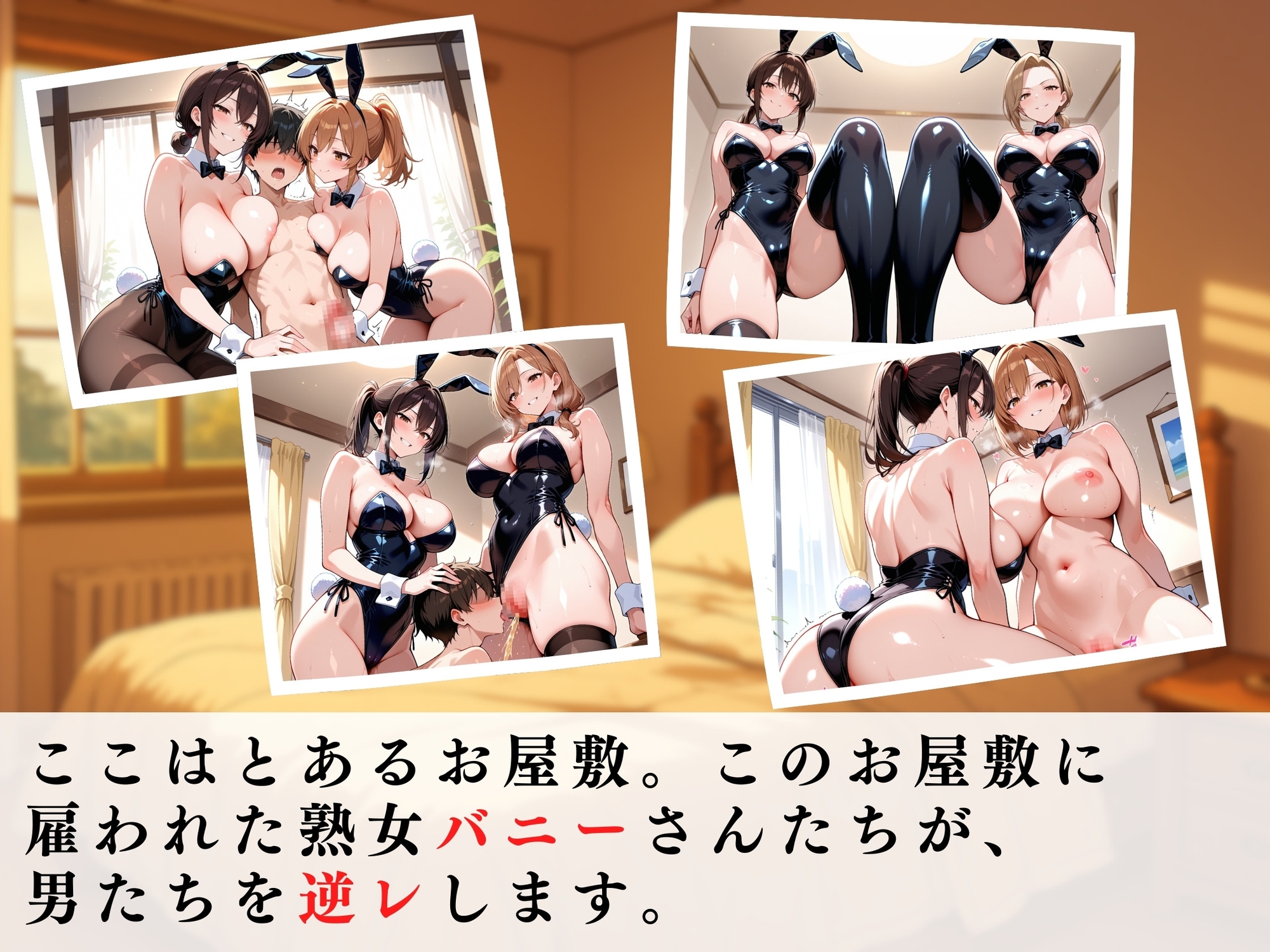 熟女バニーガールの逆レ男犯 サンプル 1/10