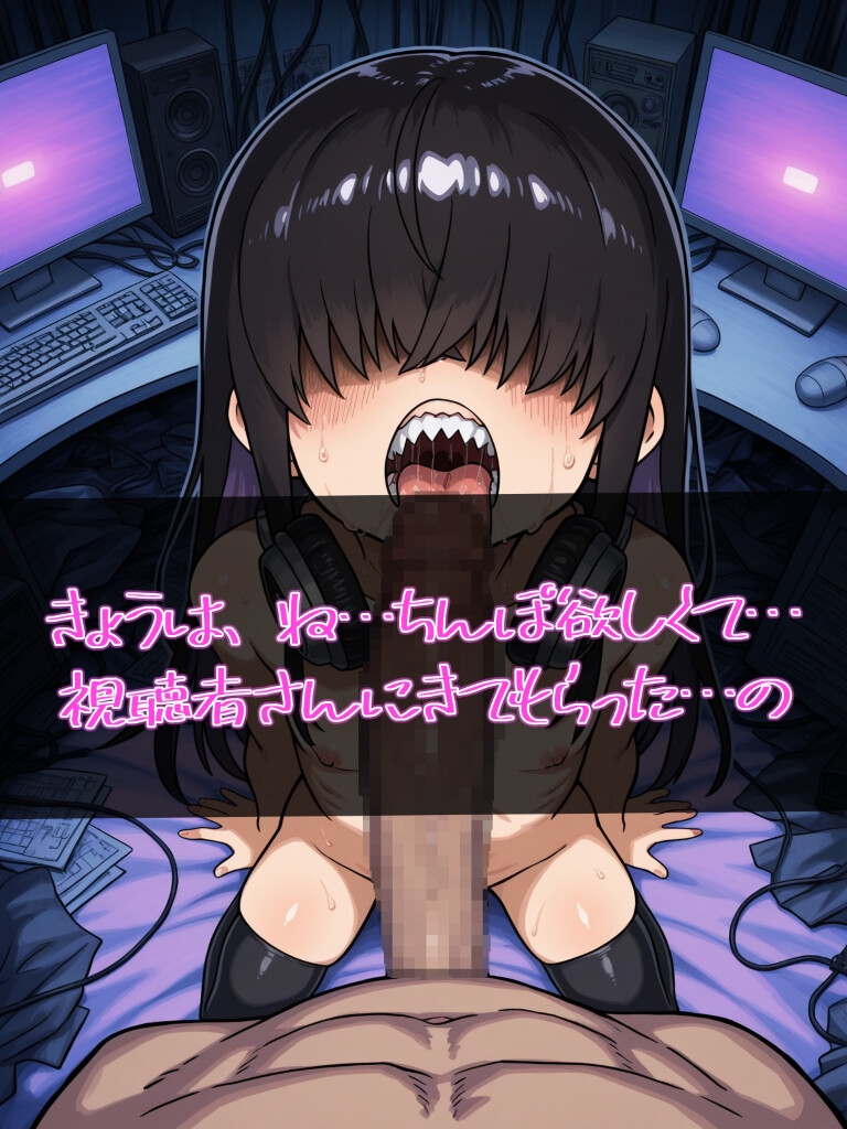 神回確定っ！?目隠れギザ歯の引きこもり配信者みみちゃんのえちえちゲリラ配信！スレンダーボディと丸見えぷにまんを全世界にお届けっ！ サンプル 4/5