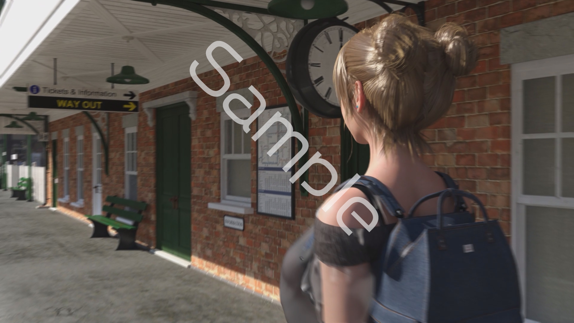 一ノ瀬廻里・私服登校日の通学途中の駅の階段でスカート内逆さ撮り盗撮の被害に遭う:PV01(サテン地ピンク水玉パンティ) 画像7