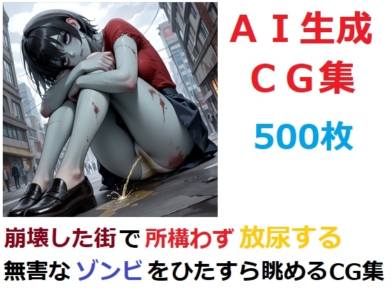 崩壊した街で所構わず放尿する無害なゾンビをひたすら眺めるCG集