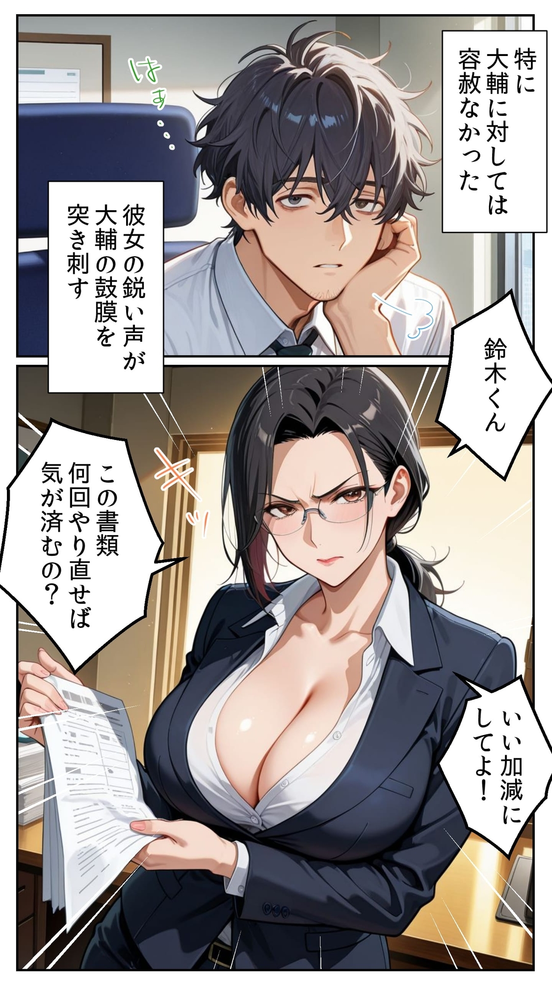 催眠アプリと人妻お局の淫らな堕落 ～社内一のエロい女を思いのままに～ サンプル 1/10