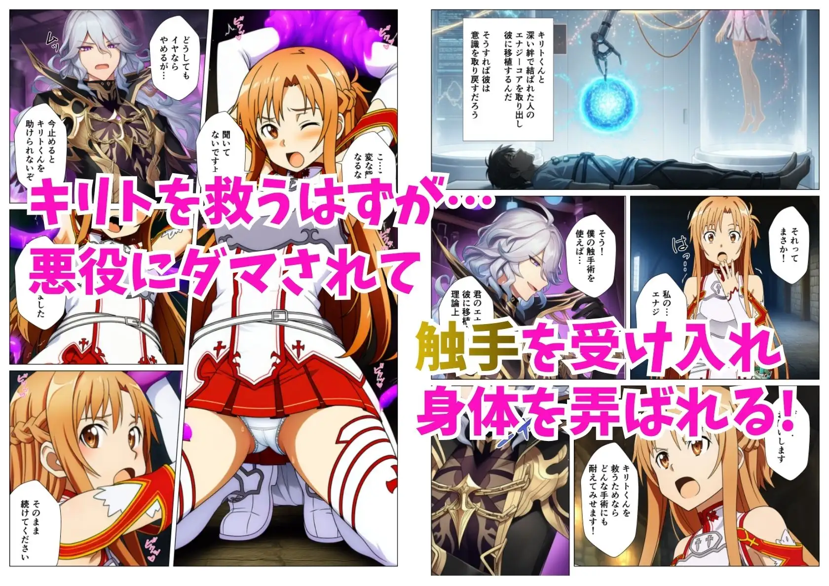 アスナ悪堕ち、SAOヒロイン達を次々と闇堕ちに誘う快楽の戦姫 サンプル画像 2