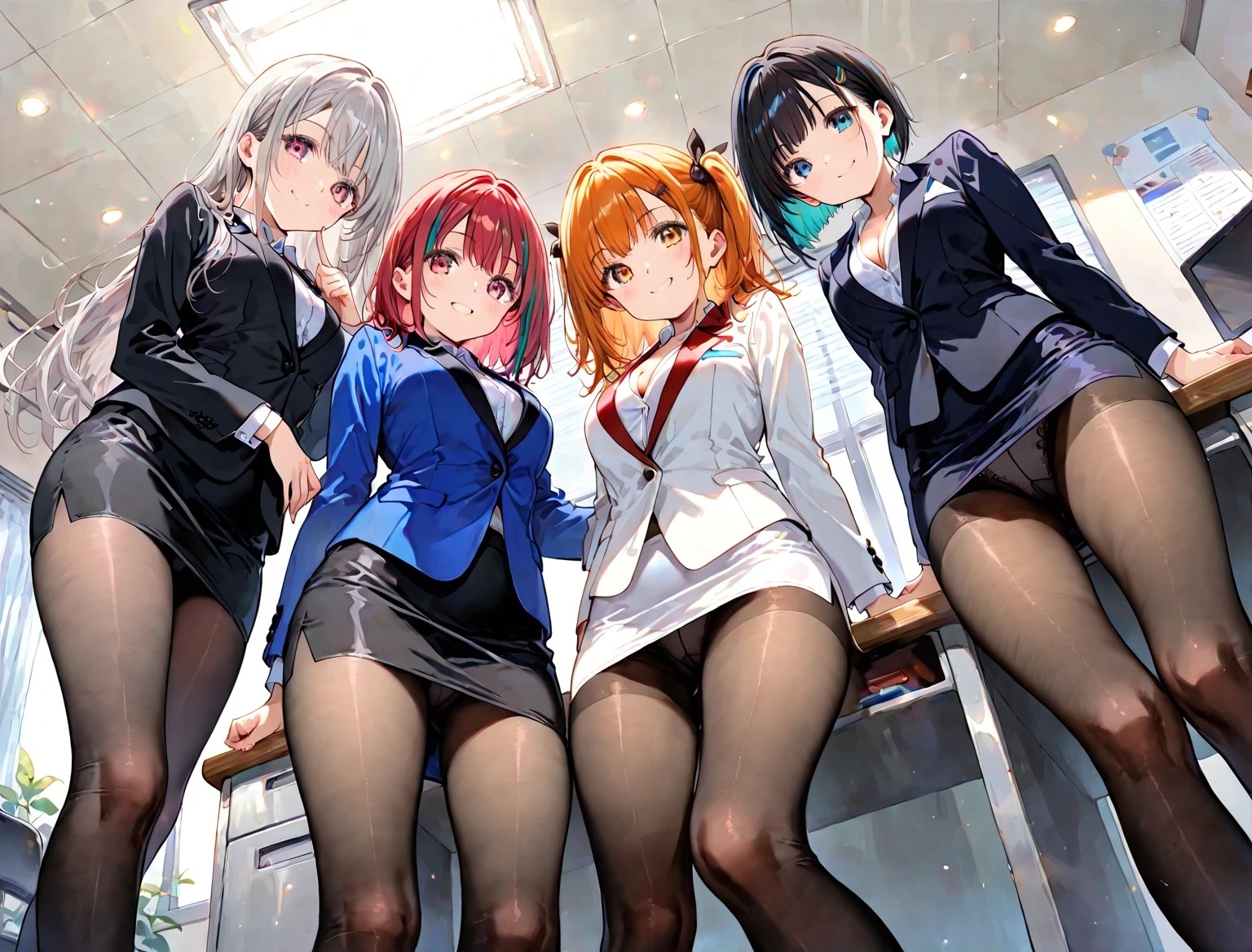 黒タイツ美少女イラスト集1OL編 画像2