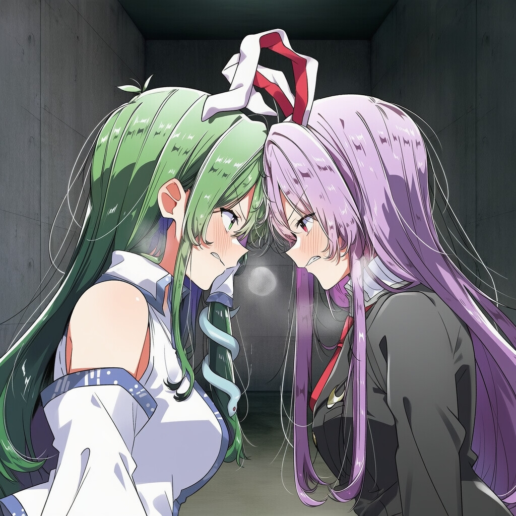 なんでもあり対抗戦2 次鋒戦 東風谷早苗 vs 鈴仙・優曇華院・イナバ 画像1