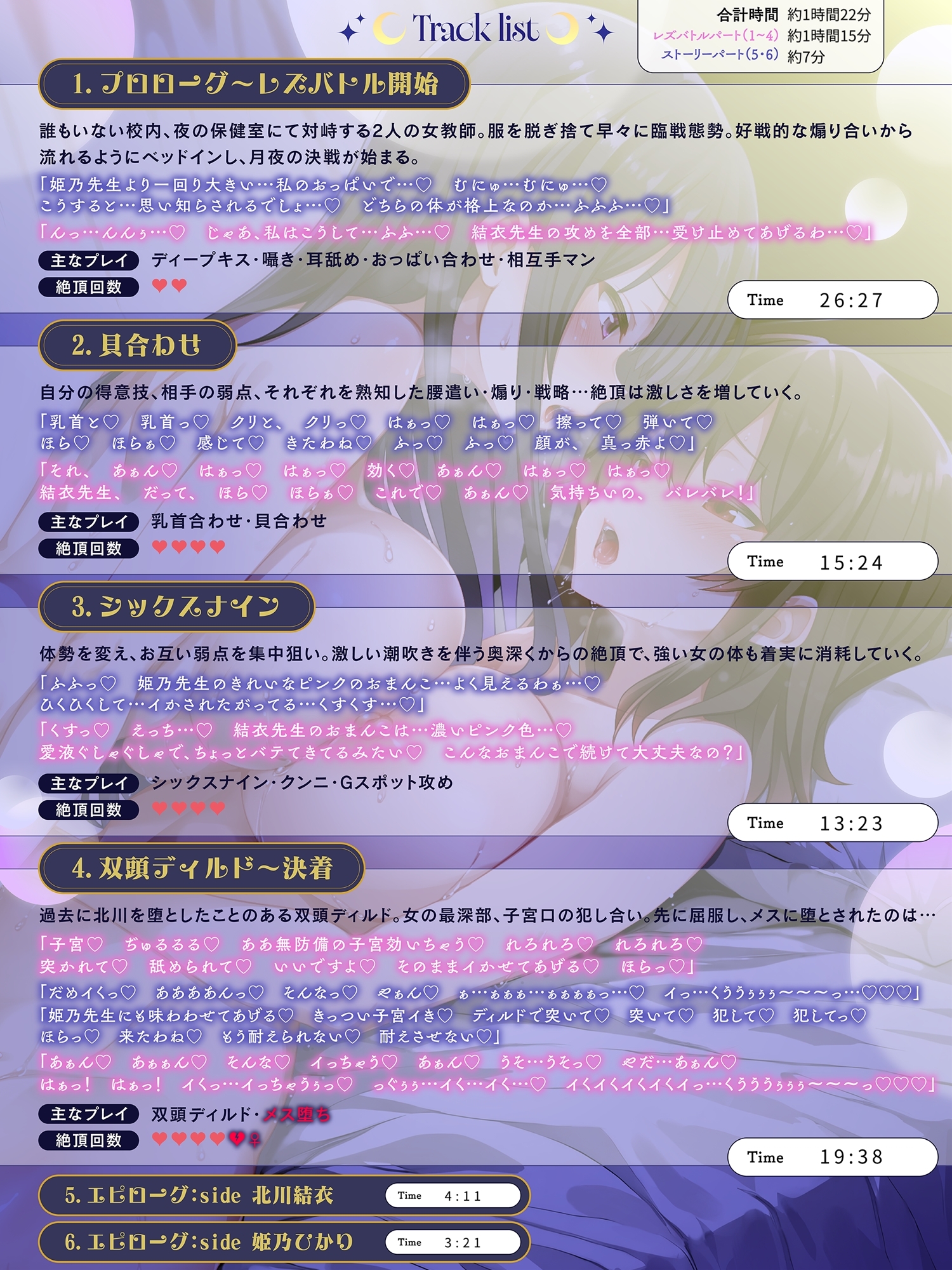 【KU100】夜の保健室で秘密のレズバトル！ 女教師「北川結衣」vs女教師「姫乃ひかり」 画像6