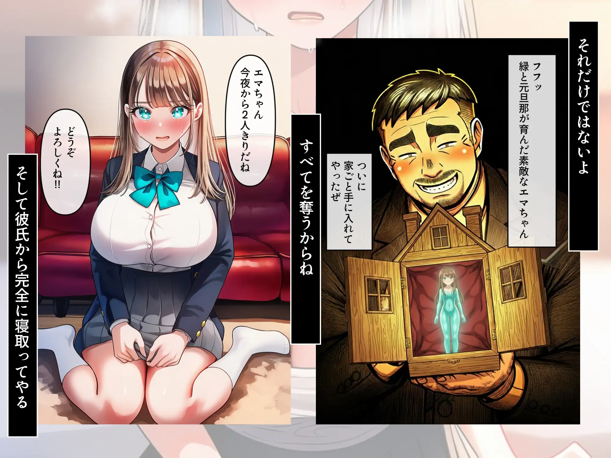 ターコイズアイズの巨乳ハーフ彼女を彼氏から寝取った話 サンプル画像 9