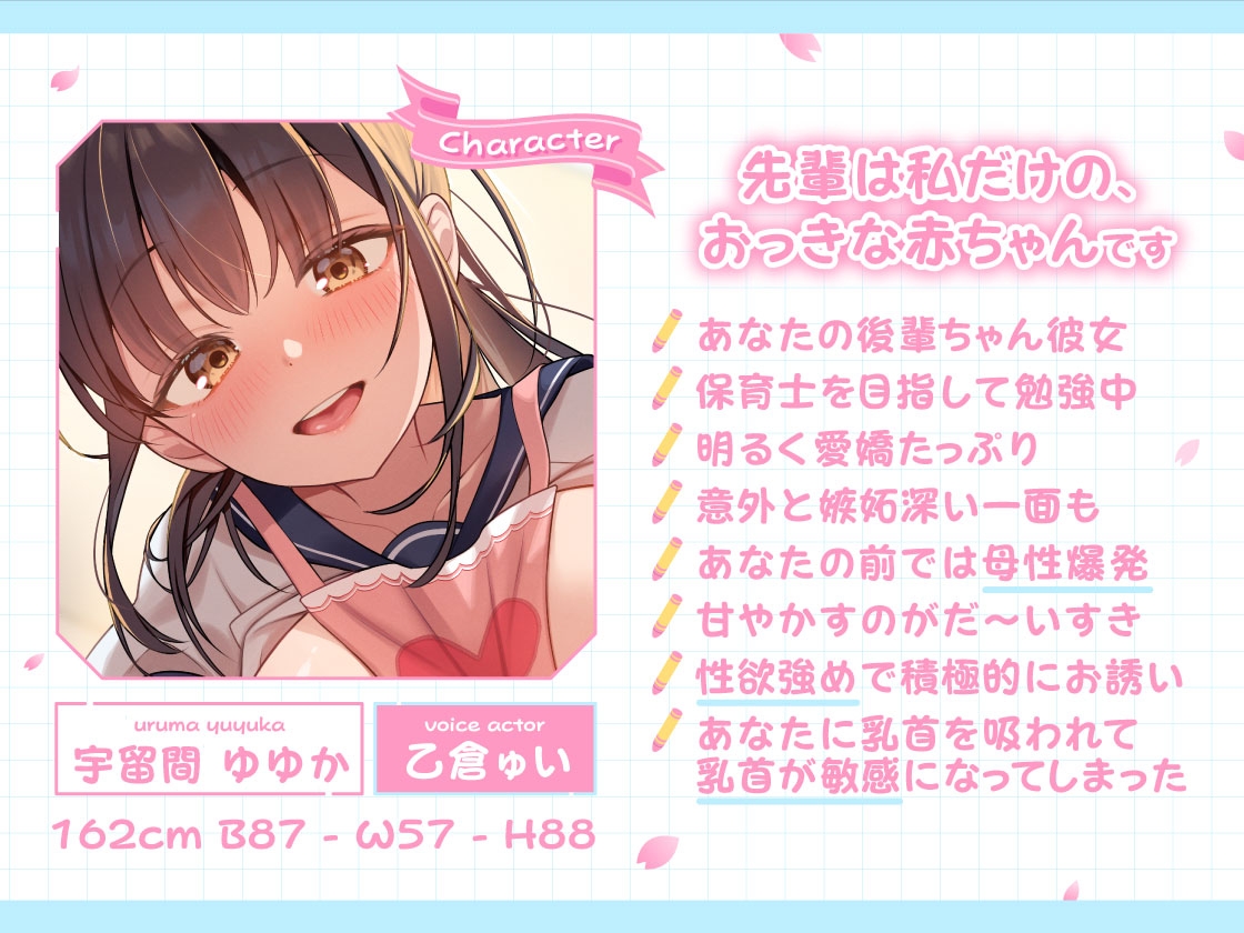 【JK×ばぶみ】乳首が弱い保育士志望のJK彼女とバブいちゃえっち～ママだと思って甘えてくださいね、先輩～ 画像1