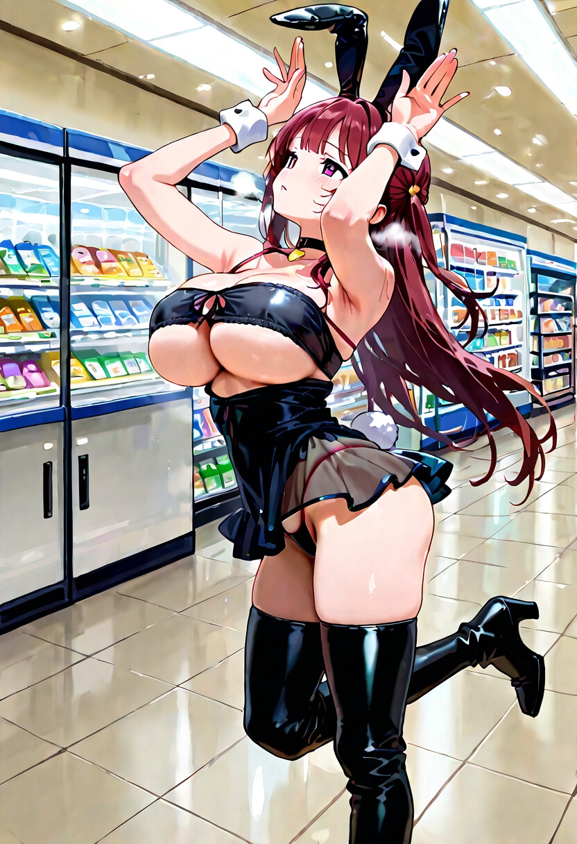 爆乳AI黒ランジェリーXL 画像1