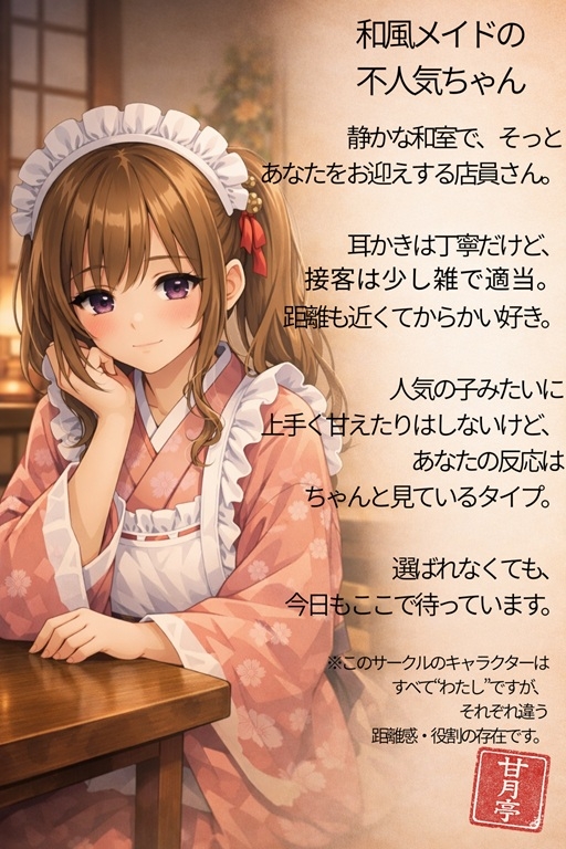 【雑接客】和風メイド耳かき店の不人気ちゃん指名してみた【耳かきASMR】