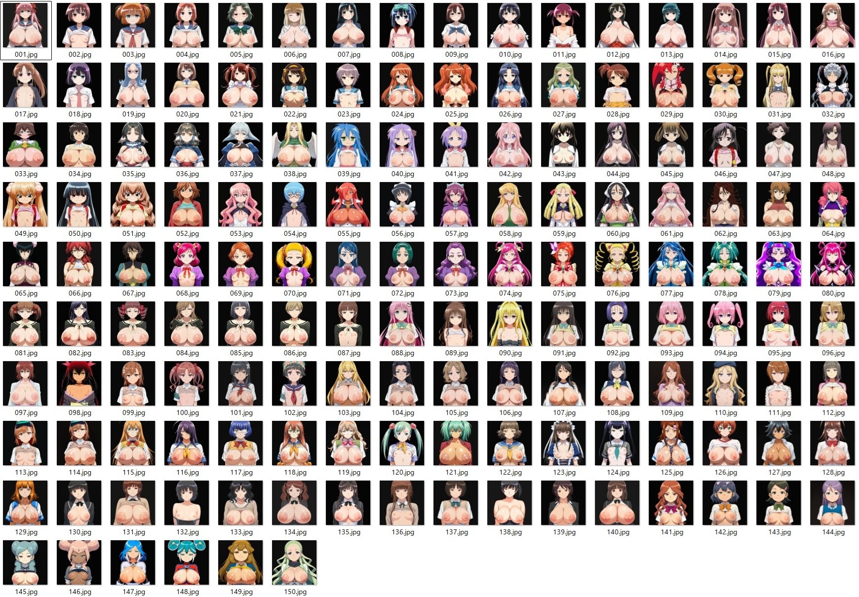 キャラ色々おっぱい見抜き 画像1