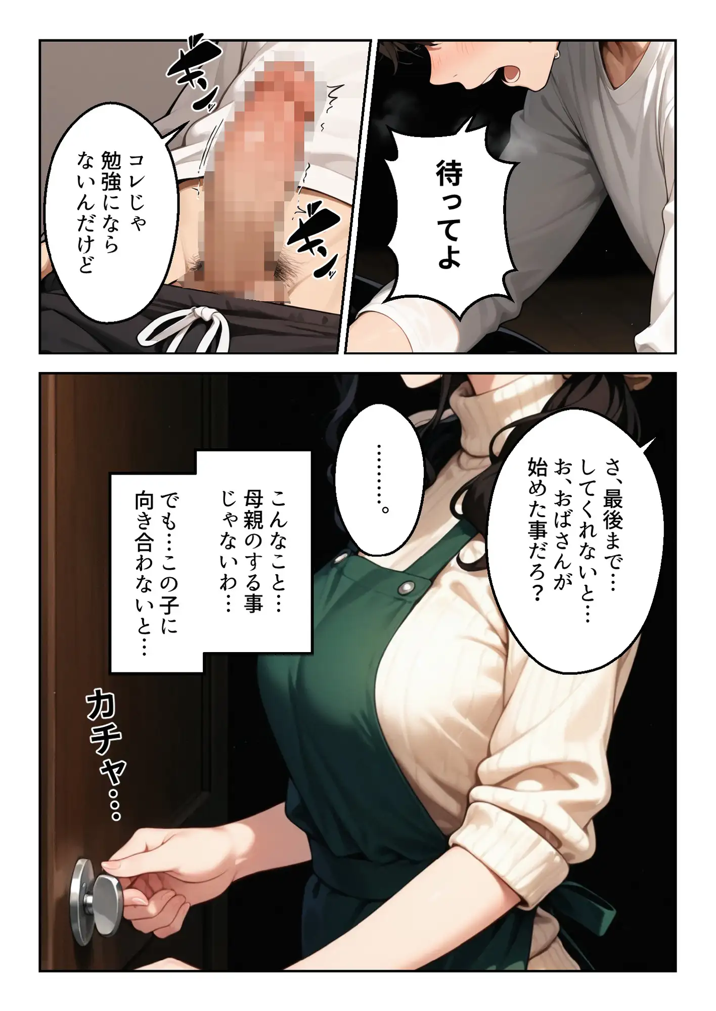 深夜の受験勉強。義母の差し入れは裏口（アナル）でした。 サンプル画像 6