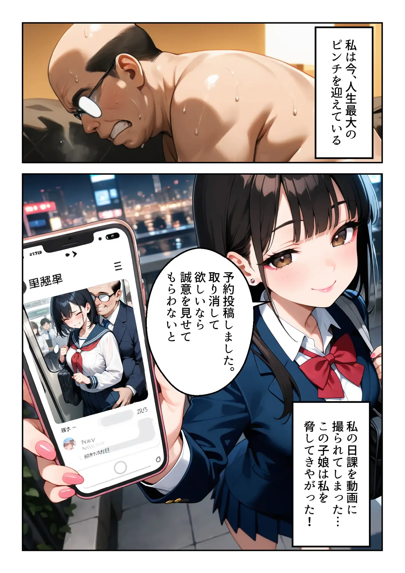 清楚系黒髪ギャルの冷酷無比なATM脅迫 サンプル画像 2